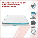 H&L Queen 20cm Memory Foam and Innerspring Hybrid Mattress