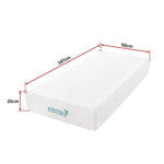 H&L Single 25cm Memory Foam Mattress - Dual-Layered - CertiPUR-US Certified