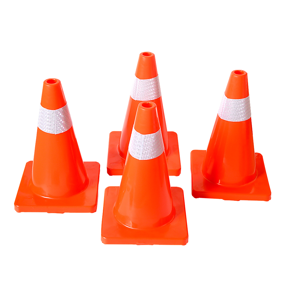 4Pcs 45Cm Road Traffic Cones Reflective Overlap Parking