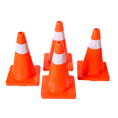 4Pcs 45Cm Road Traffic Cones Reflective Overlap Parking