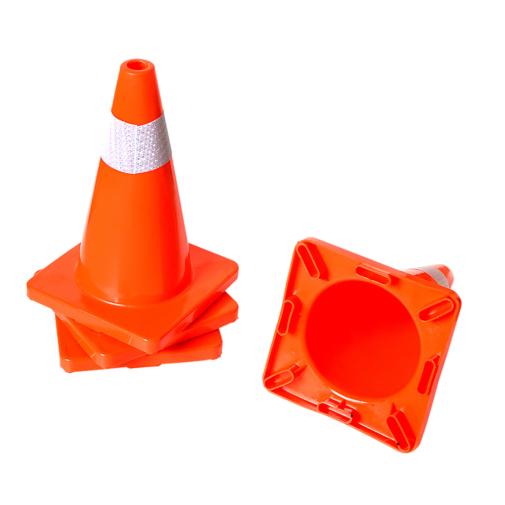 4Pcs 45Cm Road Traffic Cones Reflective Overlap Parking