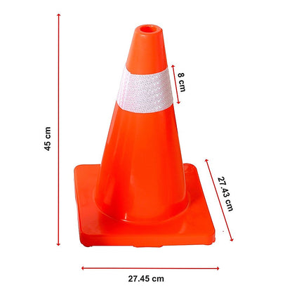 4Pcs 45Cm Road Traffic Cones Reflective Overlap Parking