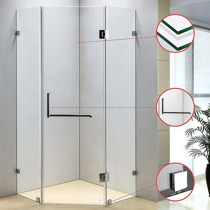 900 X 900Mm Frameless 10Mm Glass Shower Screen