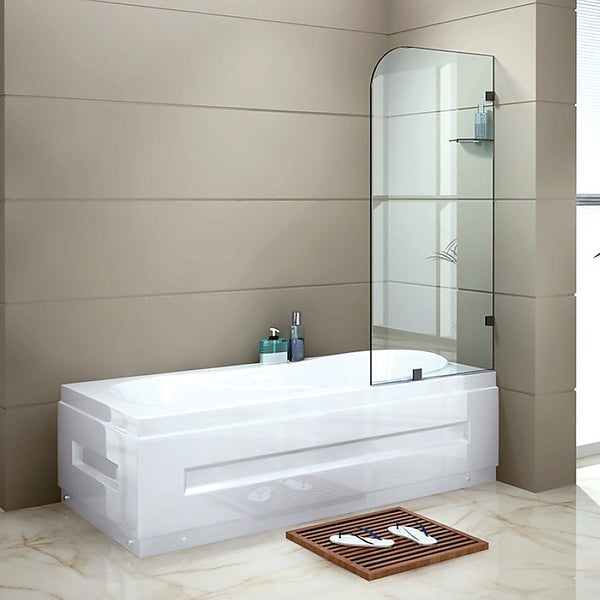  700 x 1450mm Frameless Bath Panel 10mm Glass Shower Screen By Della Francesca