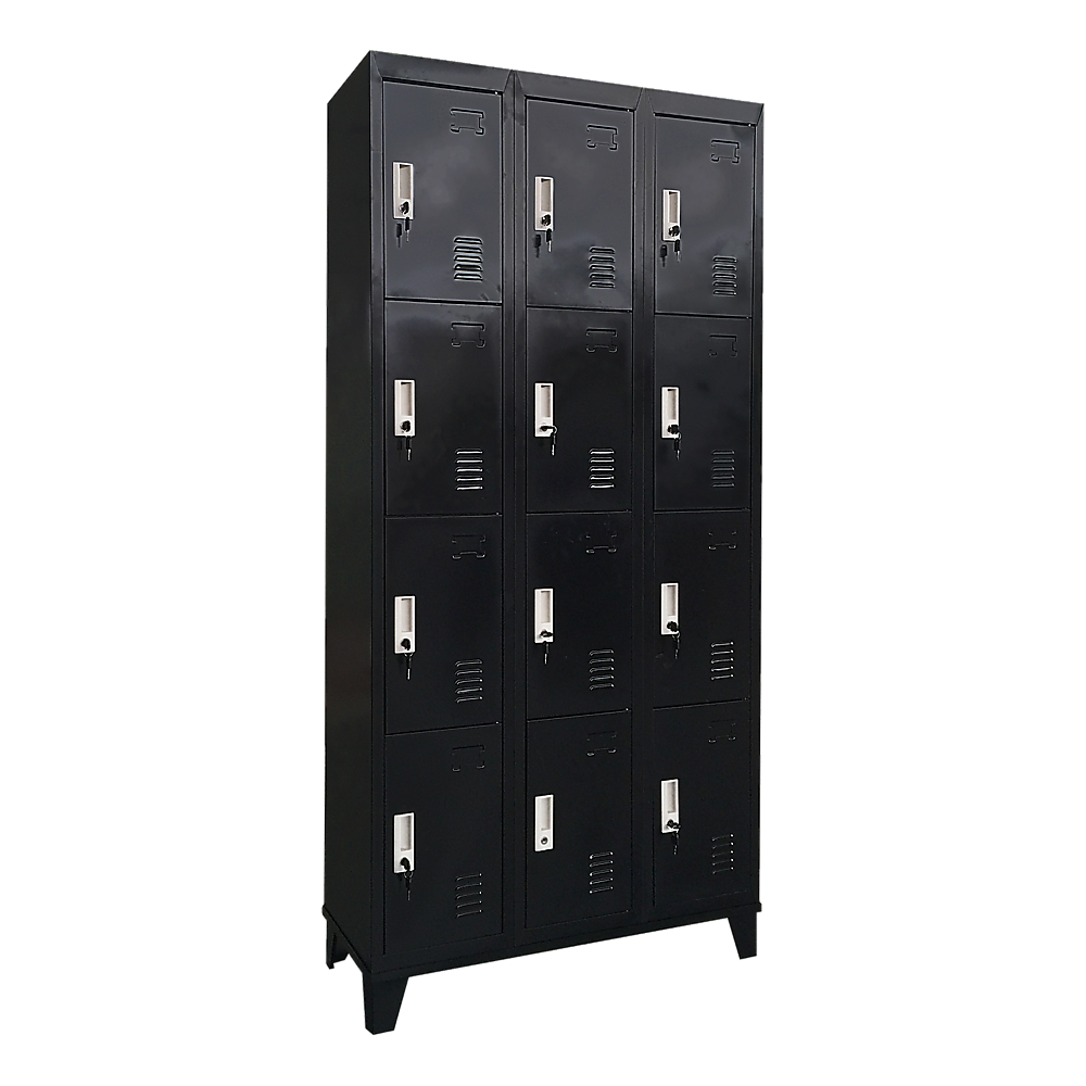 12 Door Locker - Office/Gym - Black - 190×90×36cm