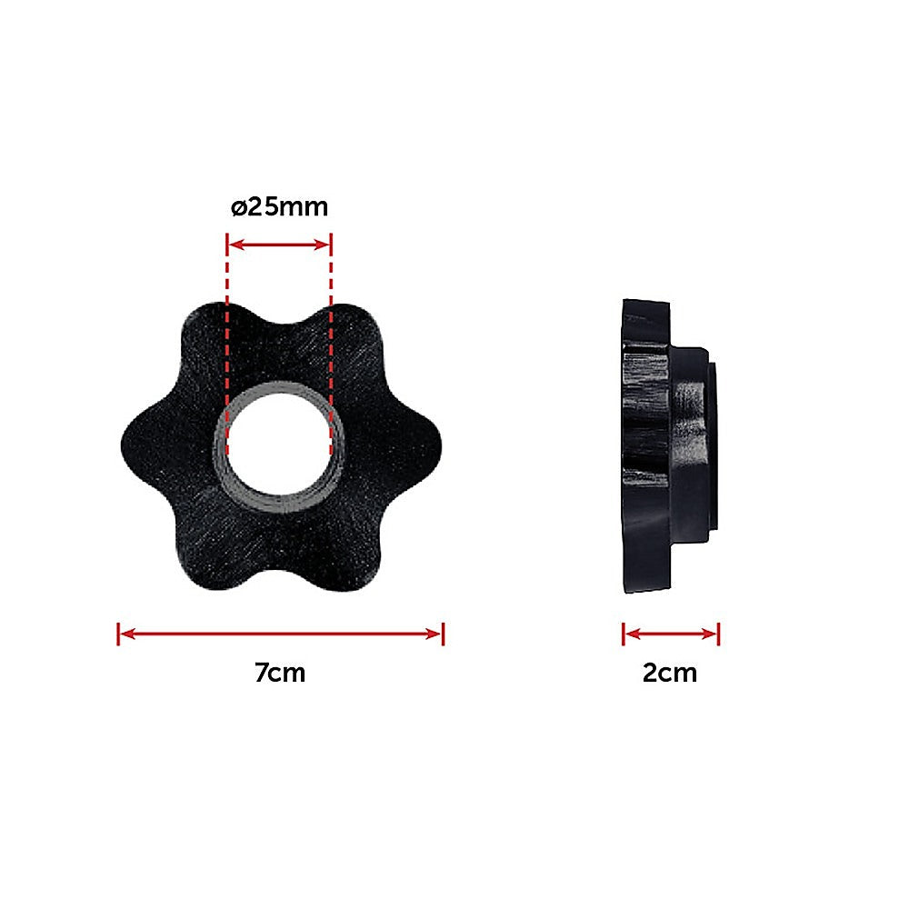 45Cm - 1 Pair Dumbbell Bar 25Mm Diameter - Pvc Coated Dumbell Handle