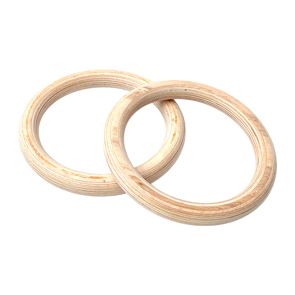 32Mm Wooden Gymnastic Rings Olympic Gym Rings Strength Training