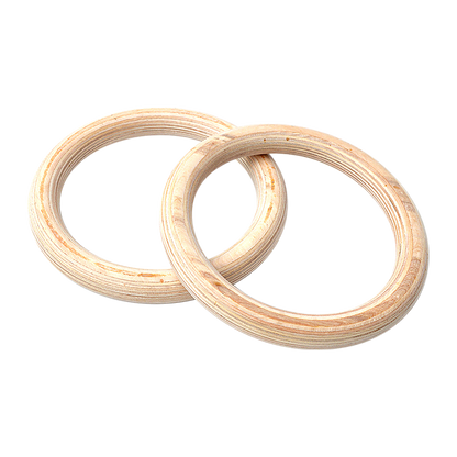 32Mm Wooden Gymnastic Rings Olympic Gym Rings Strength Training