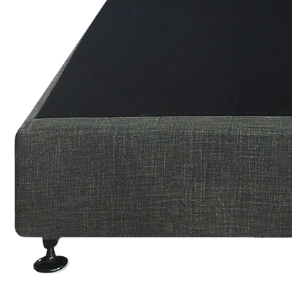 King Ensemble Bed Base Platinum Graphite Linen Fabric