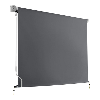 Retractable Straight Drop Roll Down Awning Garden Patio Screen 2.1X2.5M