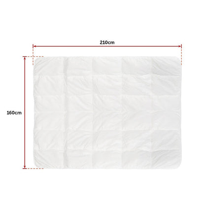 King Single Quilt - 100% White Goose Feather