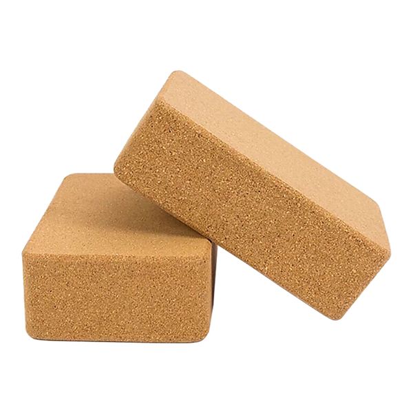 Set Of 2 Organic Cork Yoga Blocks