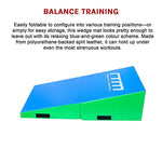 Foldable Soft Incline Gymnastics Mat Wedge Yoga Gym Balance Training