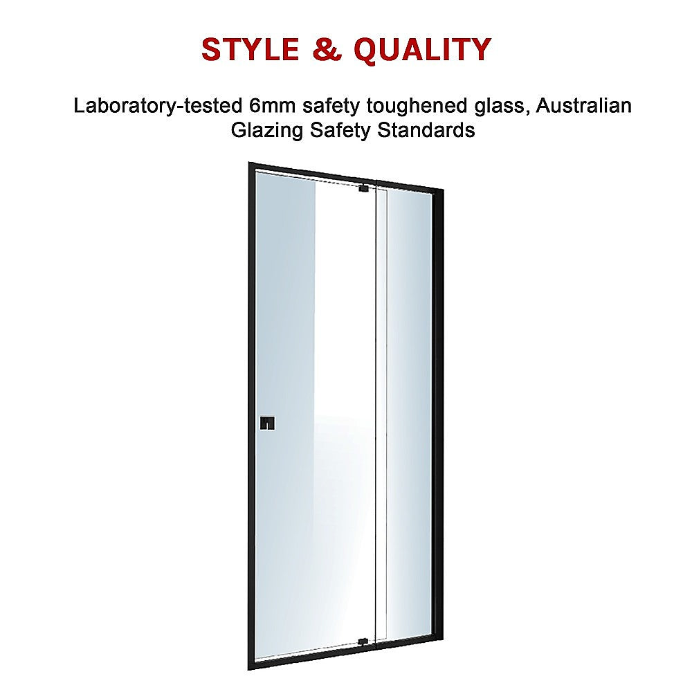 Adjustable Semi Frameless Shower Screen (98~106) X 195Cm Australian Safety Glass