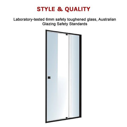 Adjustable Semi Frameless Shower Screen (98~106) X 195Cm Australian Safety Glass