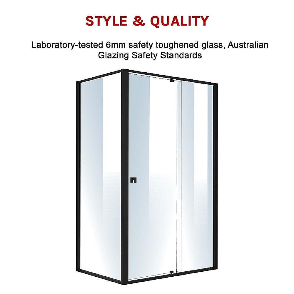 Semi Frameless Shower Screen (114~122)X 195Cm & (77~80)X 195Cm Side As/Nzs Glass