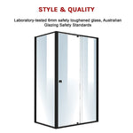 Semi Frameless Shower Screen (114~122)X 195Cm & (77~80)X 195Cm Side As/Nzs Glass