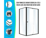 Semi Frameless Shower Screen (114~122)X 195Cm & (89~92)X 195Cm Side As/Nzs Glass