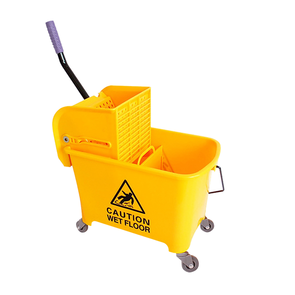  20L Deluxe Mop Wringer Bucket Side Press Janitor Commercial Cleaning