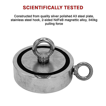 340Kg Neodymium Recovery Magnet Hook For Treasure Hunting & Fishing