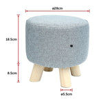 Fabric Ottoman Foot Stool With Wood Storage