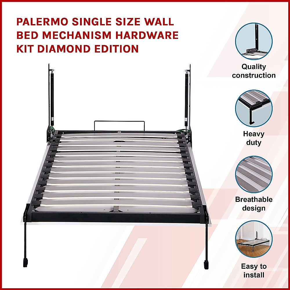 Single Size Wall Bed Mechanism Hardware Kit Diamond Edition