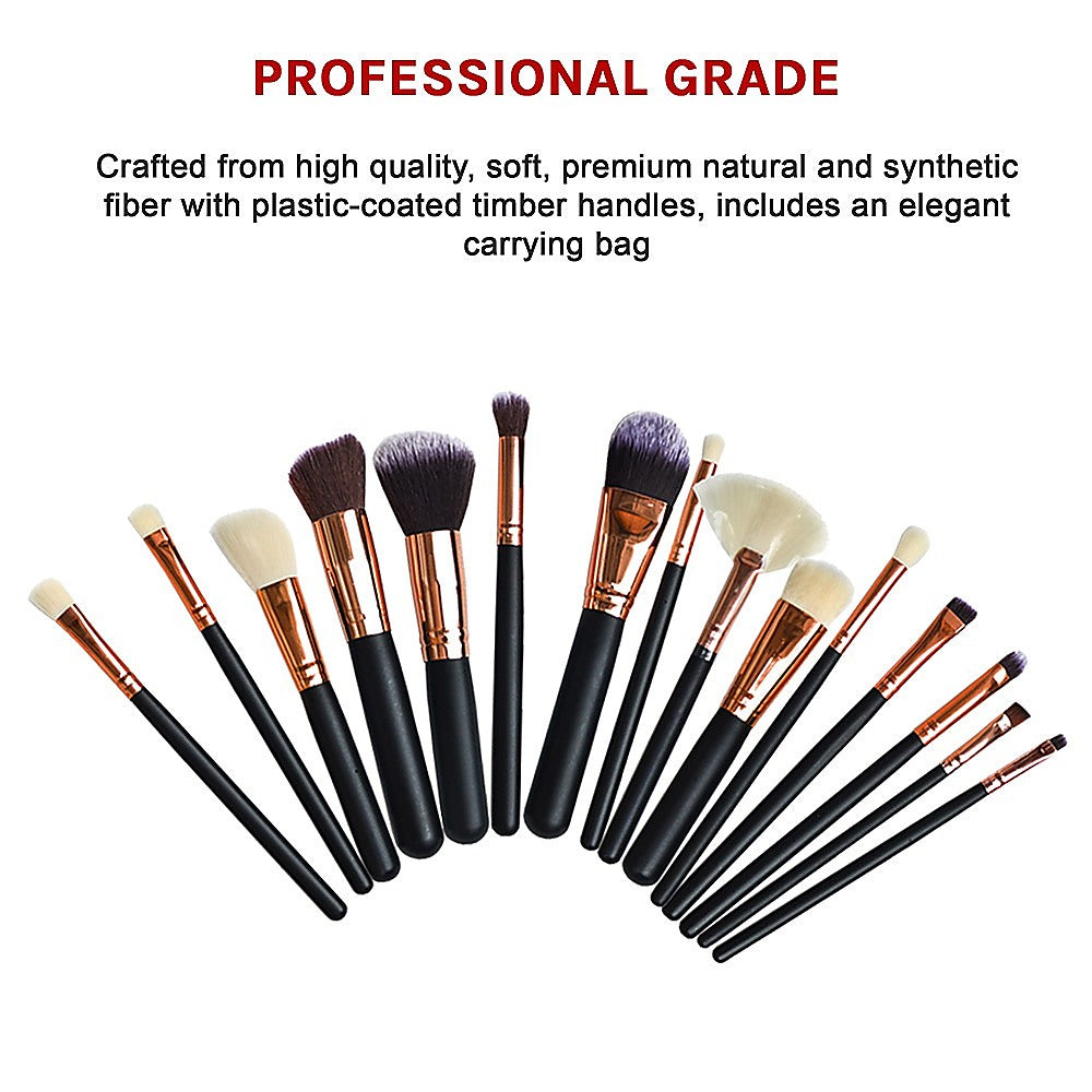 15-Piece Pro Face Powder Makeup Brushes Set