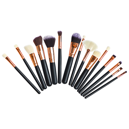 15-Piece Pro Face Powder Makeup Brushes Set