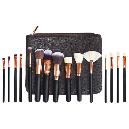 15-Piece Pro Face Powder Makeup Brushes Set