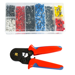 1200Pcs Bootlace Ferrule Crimper Kit With Ratchet Crimping Tool