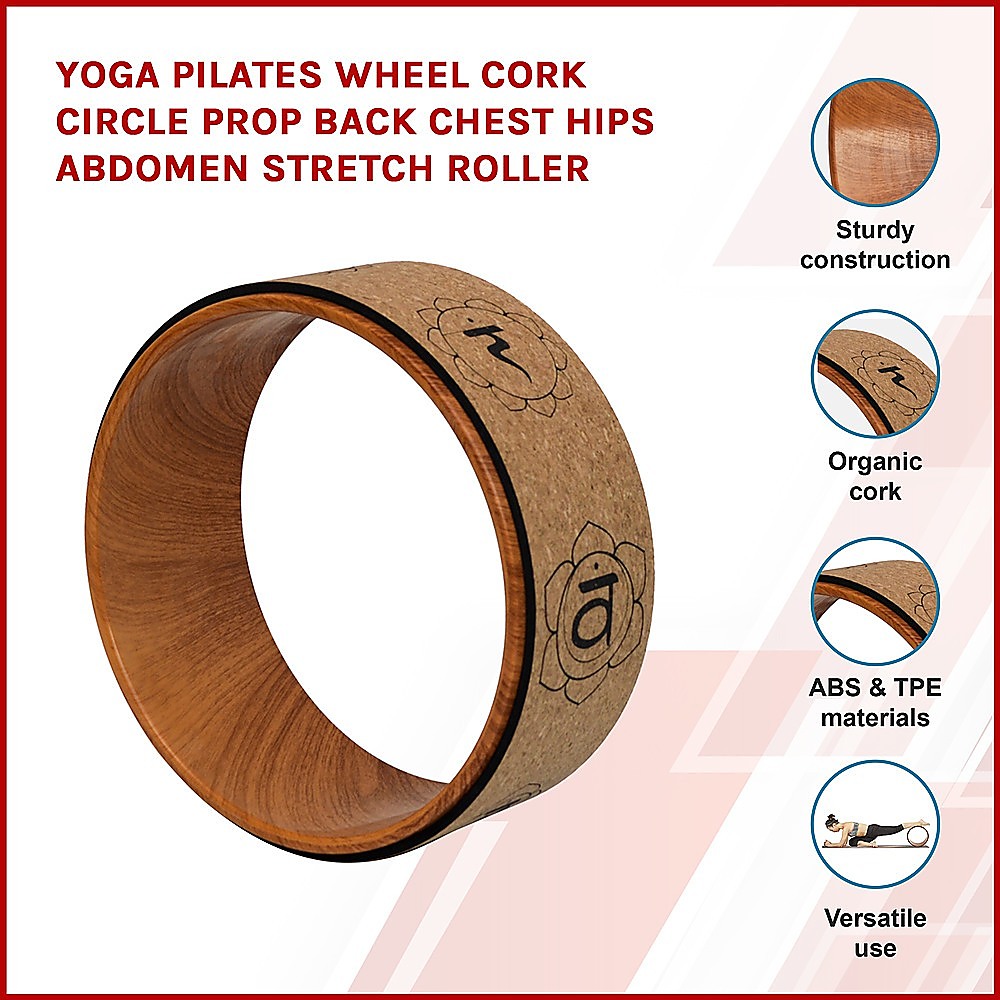 Cork Yoga Pilates Wheel Prop