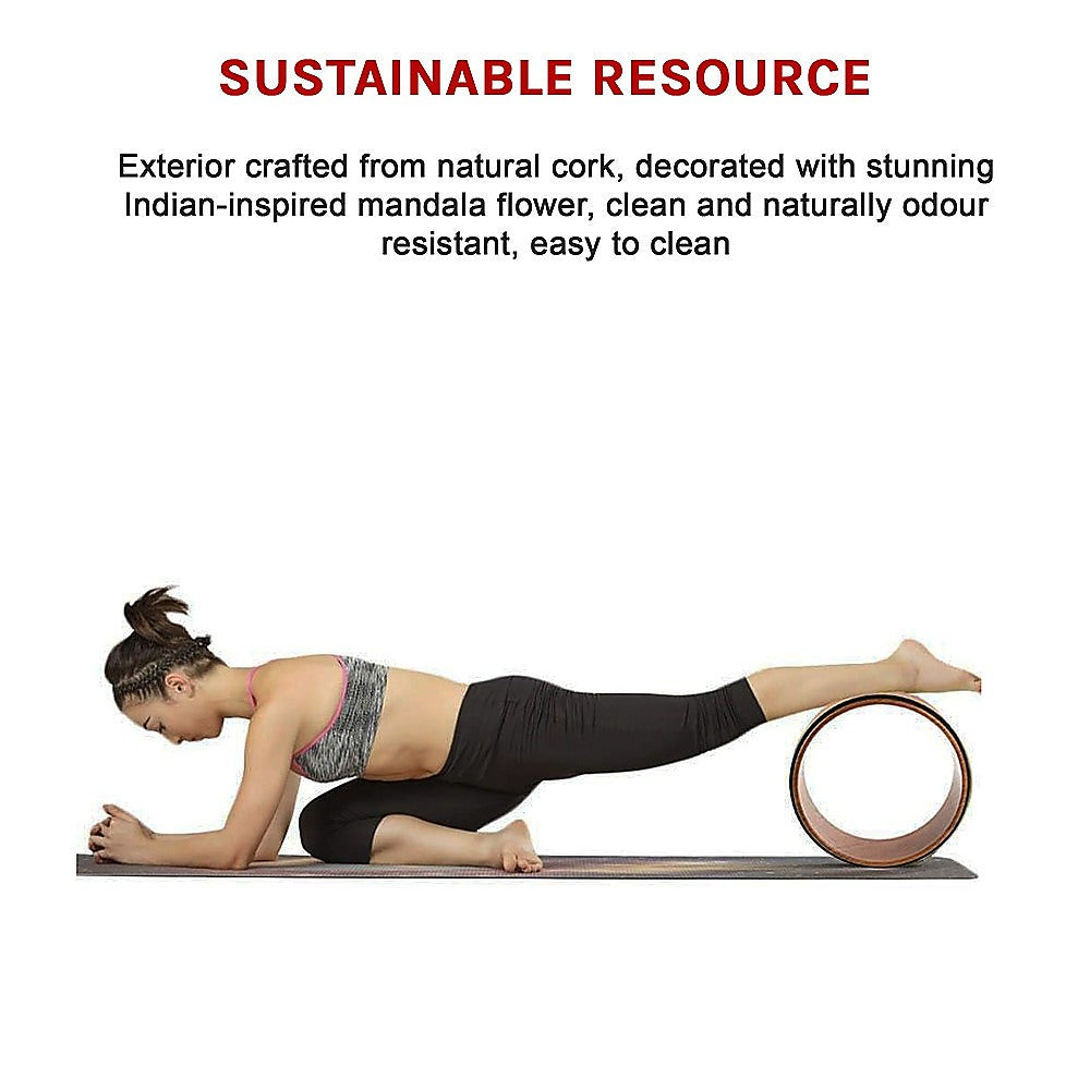 Cork Yoga Pilates Wheel Prop