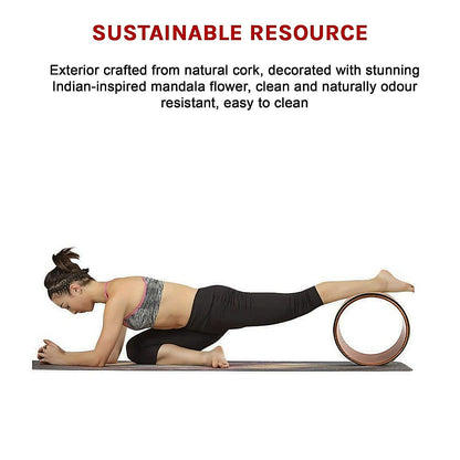 Cork Yoga Pilates Wheel Prop