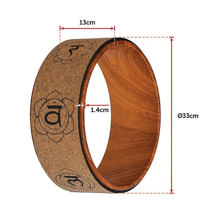 Cork Yoga Pilates Wheel Prop