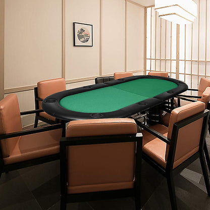 Folding Poker Blackjack Table, 8 Players