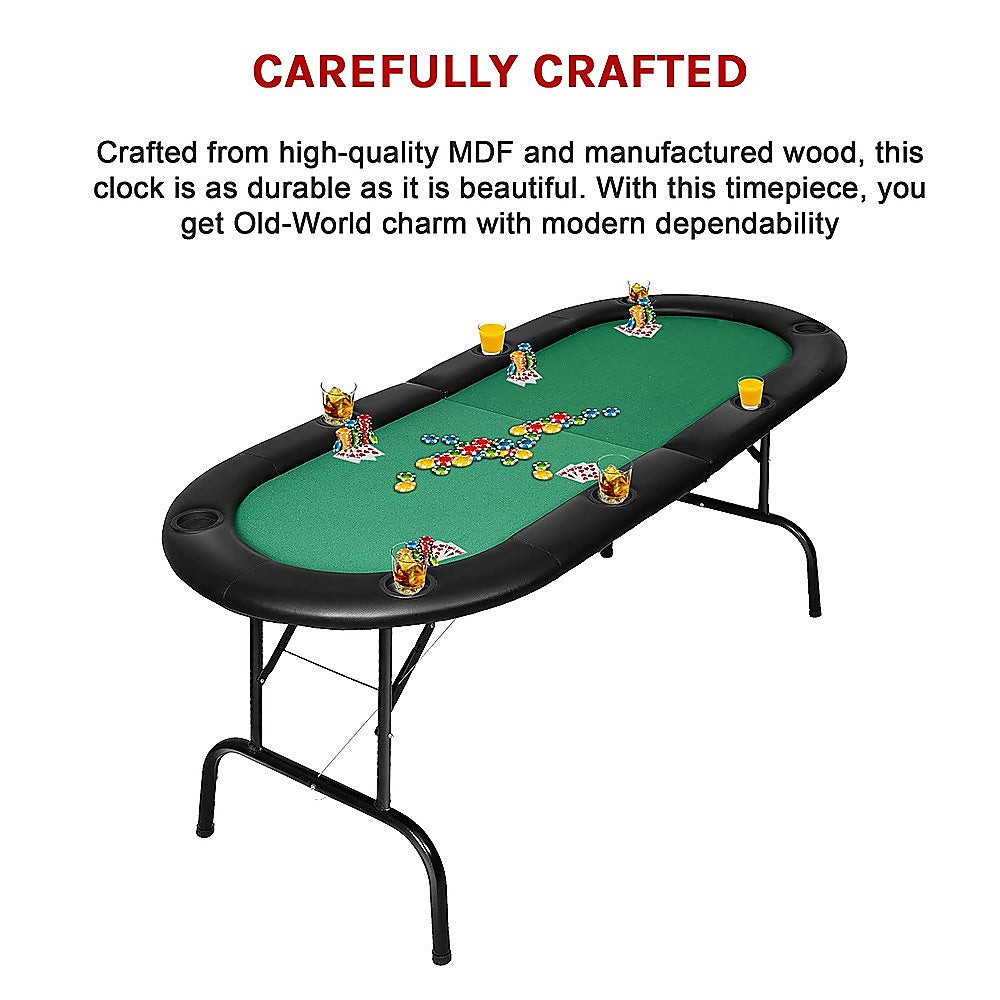 Folding Poker Blackjack Table, 8 Players