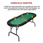 Folding Poker Blackjack Table, 8 Players