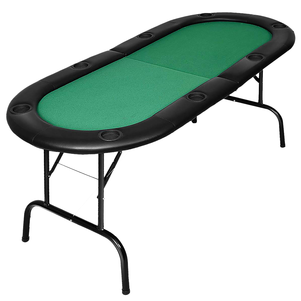 Folding Poker Blackjack Table, 8 Players