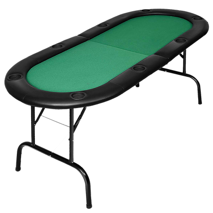 Folding Poker Blackjack Table, 8 Players