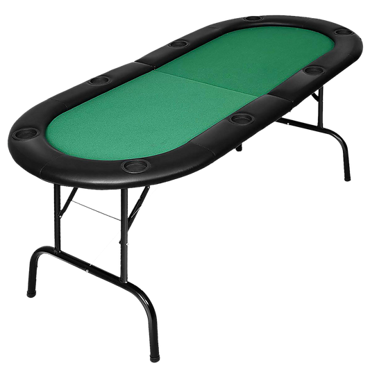 Folding Poker Blackjack Table, 8 Players