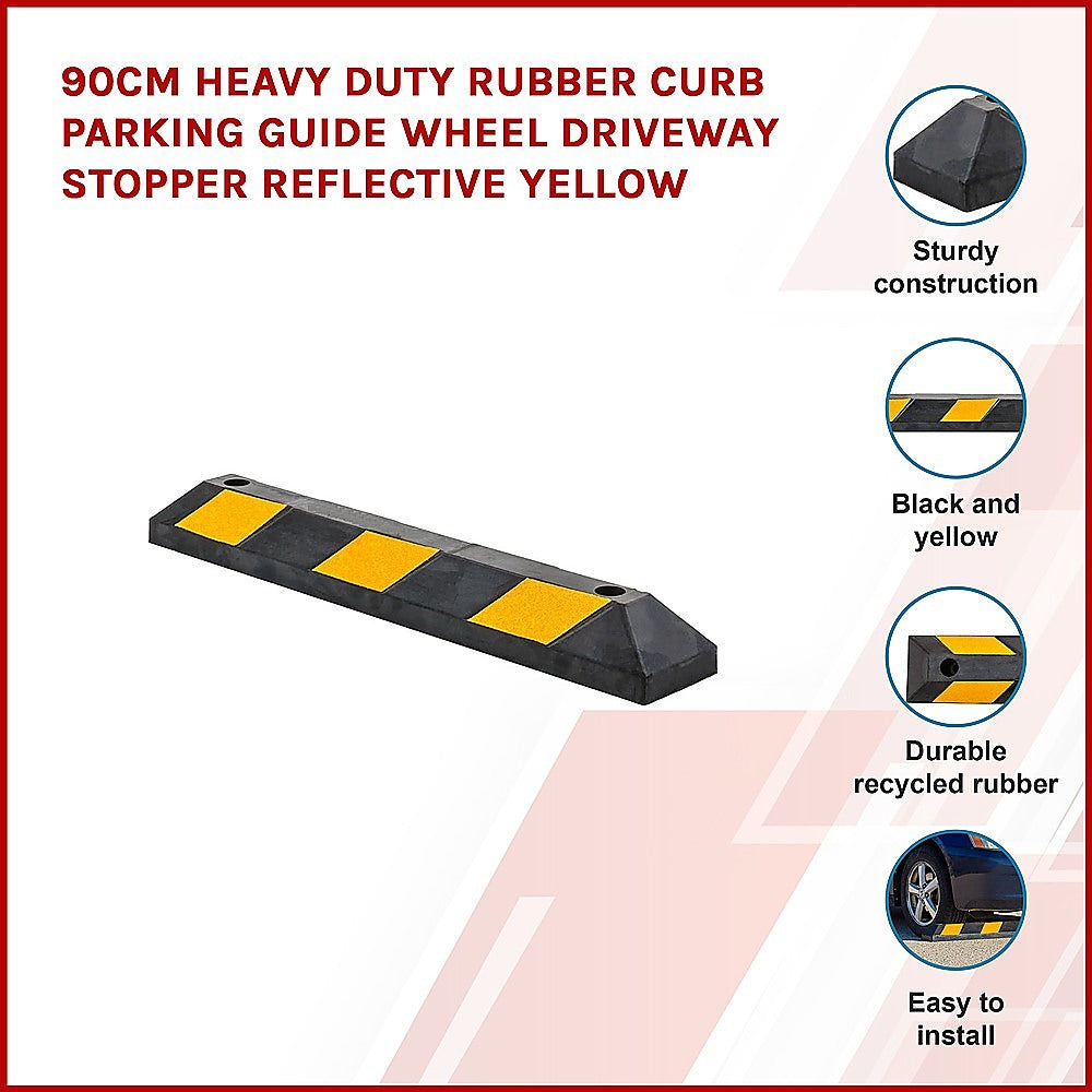 Heavy Duty Rubber Curb Parking Guide