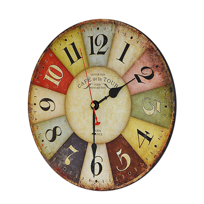 Large Colourful Wall Clock