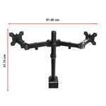 Dual LCD Monitor Desk Mount Stand Adjustable Fits 2 Screens Up To 27