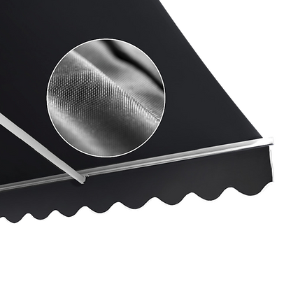 Outdoor Folding Arm Awning Retractable Sunshade Canopy Grey