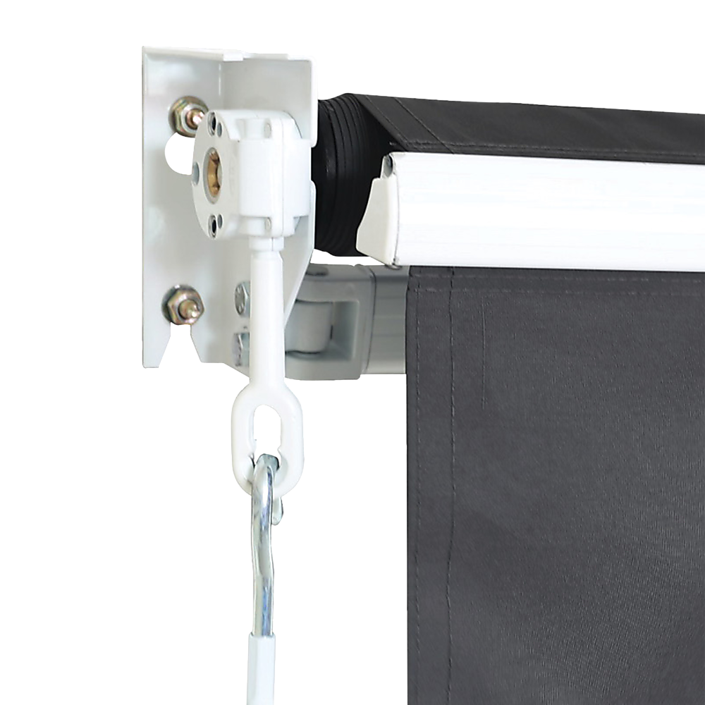 Outdoor Folding Arm Awning Retractable Sunshade Canopy Grey