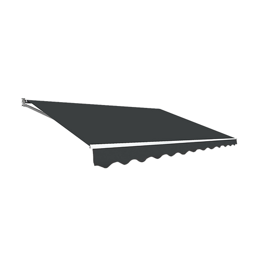Motorised Outdoor Folding Arm Awning Retractable Sunshade Grey