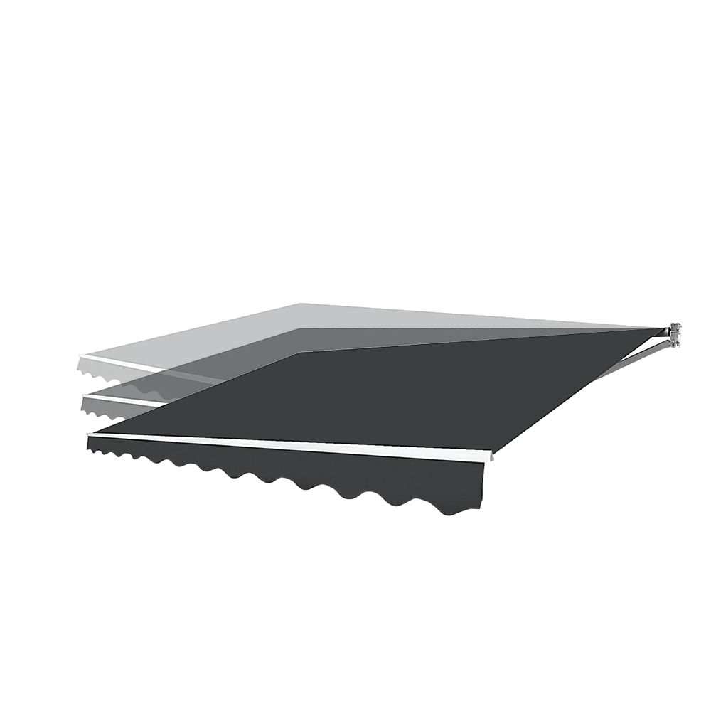 Motorised Outdoor Folding Arm Awning Retractable Sunshade Grey