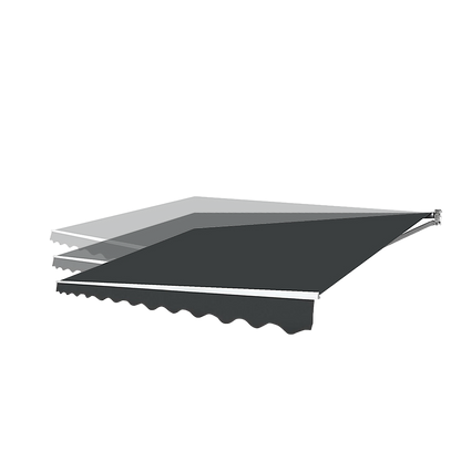 Motorised Outdoor Folding Arm Awning Canopy Grey
