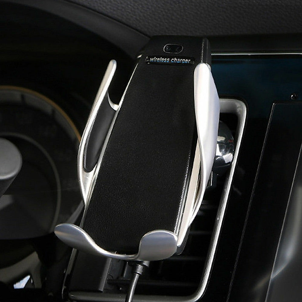 Automatic Clamping Wireless Car Charger Mount For iPhone Samsung Type-C Phones