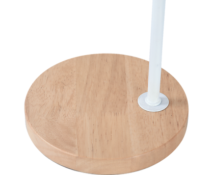 Modern Table Lamp Desk Light Timber Base Bedside Bedroom White